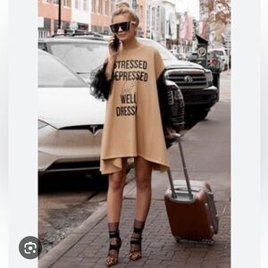 KATE HEWKO Oversized Dress with Tulle Sleeves